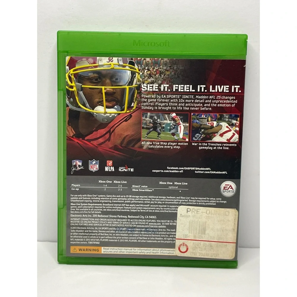 EA Sports Madden NFL 25 Xbox One Video Game 2013 Adrian Peterson Cover
